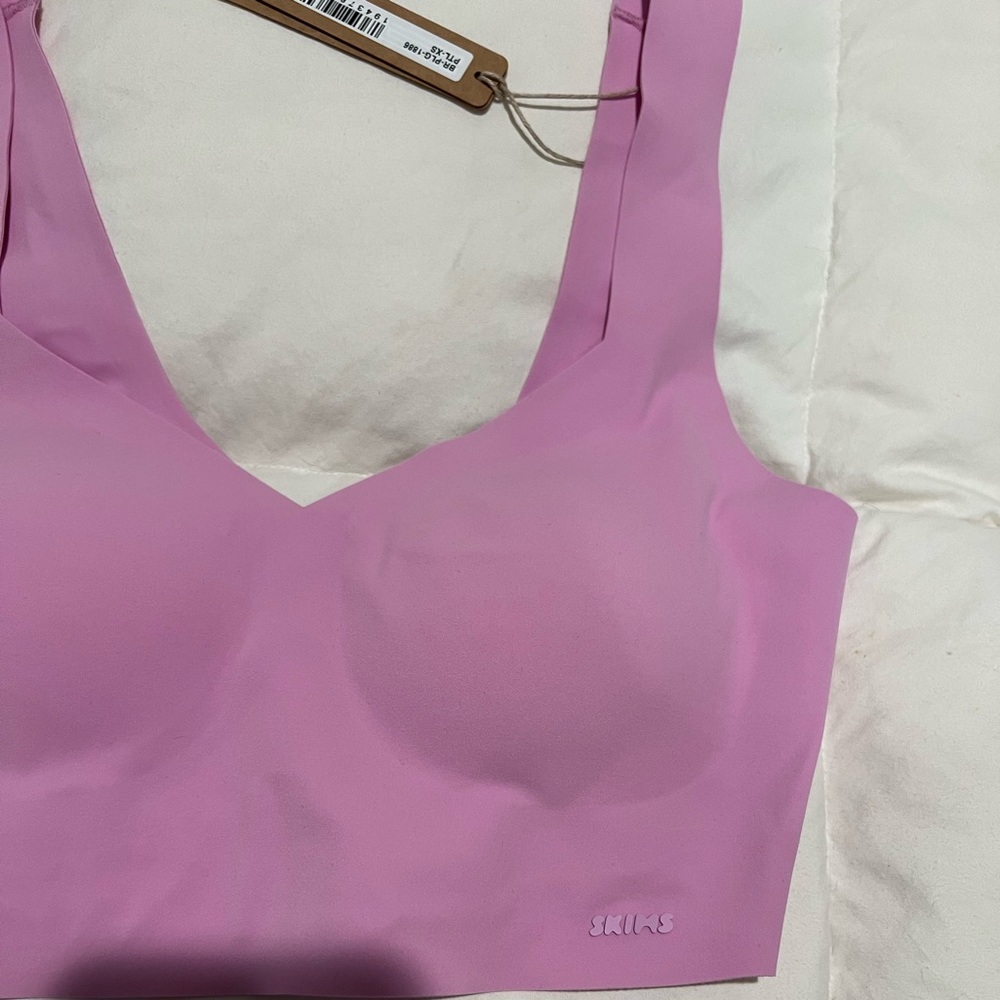 SKIMS NAKED PLUNGE LONGLINE BRALETTE PETAL XS - Picture 5 of 6